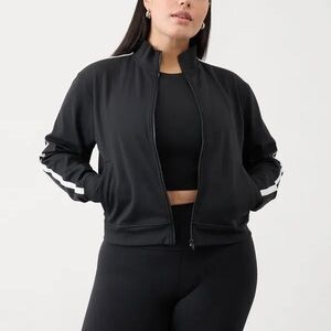 Athleta Finish Line Black Track Jacket